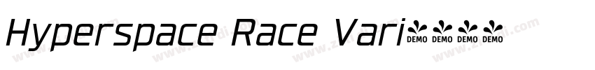 Hyperspace Race Vari字体转换